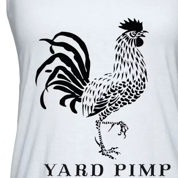 Yard Pimp Rooster King of the Barnyard Ladies Essential Flowy Tank