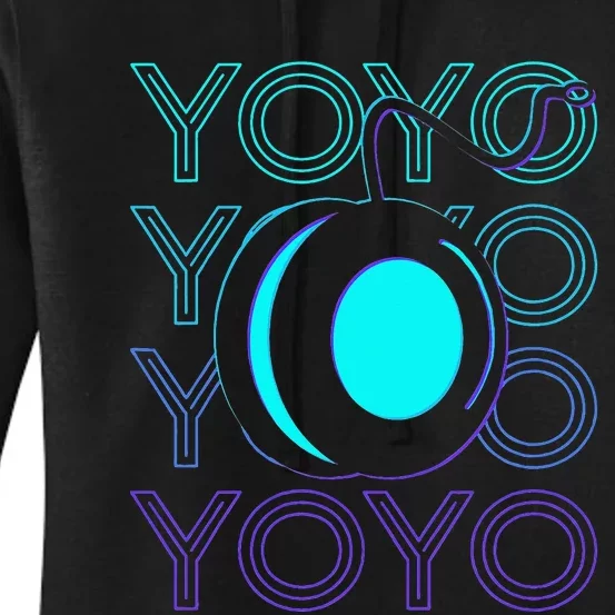 Yoyo Player Retro Women's Pullover Hoodie