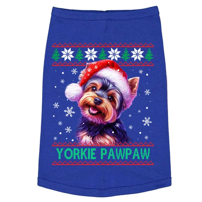 Yorkie Pawpaw Santa Hat Yorkshire Terrier Ugly Christmas Gift Doggie Tank