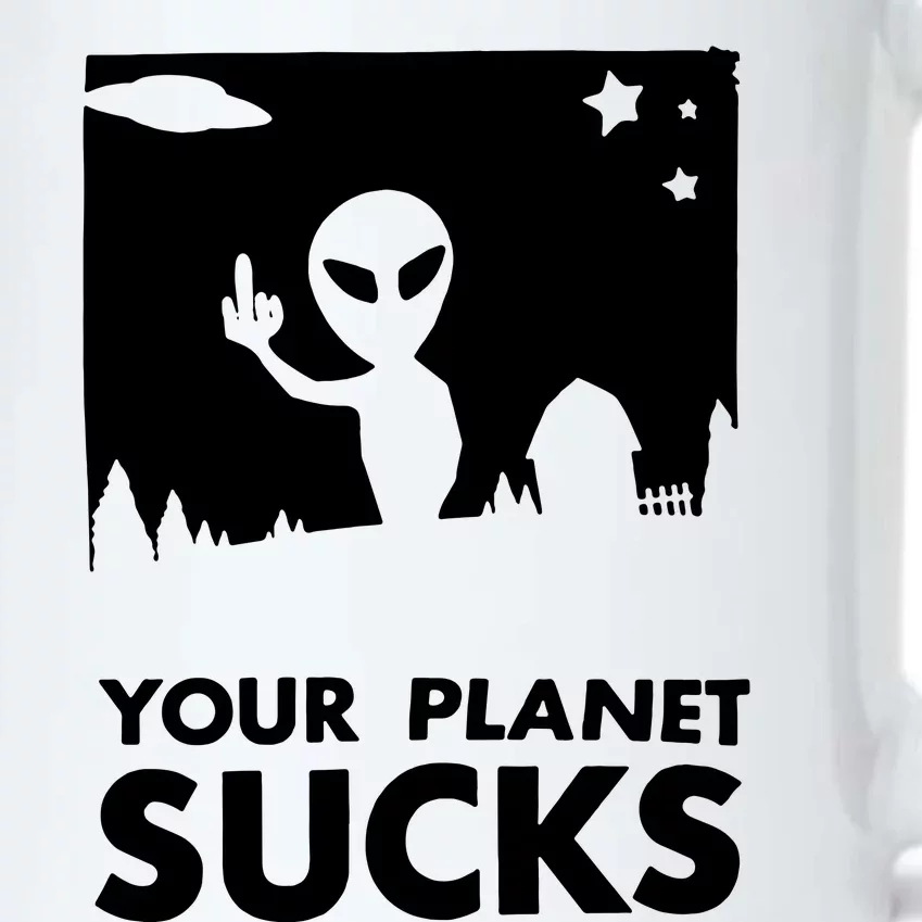 Your Planet Sucks Alien Ufo Black Color Changing Mug