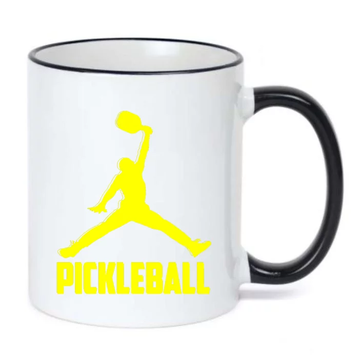 Yellow Pickleball Sports Logo Black Color Changing Mug