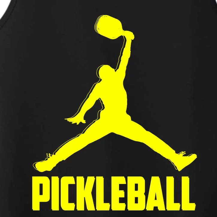 Yellow Pickleball Sports Logo Performance Tank