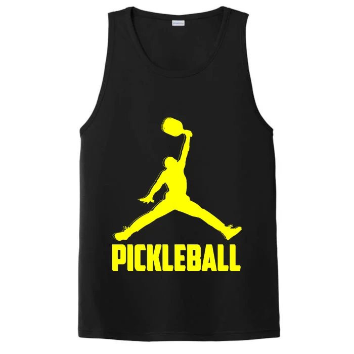 Yellow Pickleball Sports Logo Performance Tank