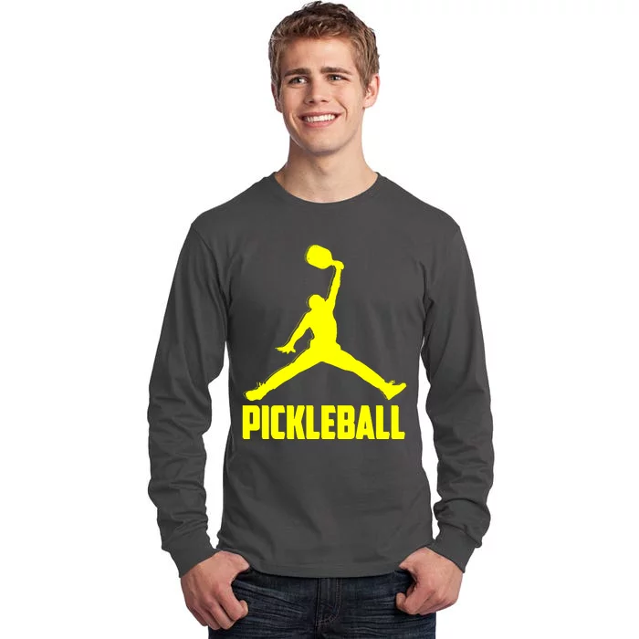 Yellow Pickleball Sports Logo Tall Long Sleeve T-Shirt