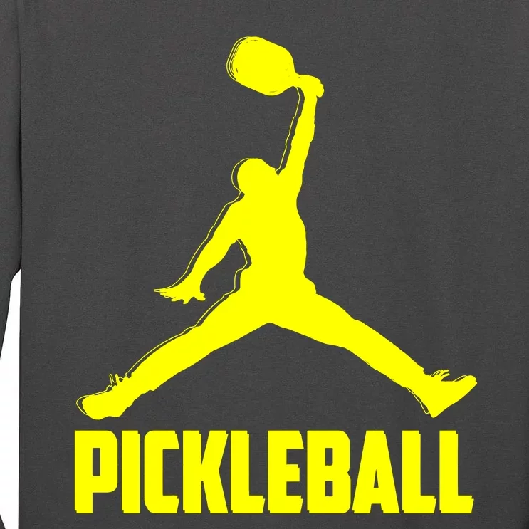 Yellow Pickleball Sports Logo Tall Long Sleeve T-Shirt