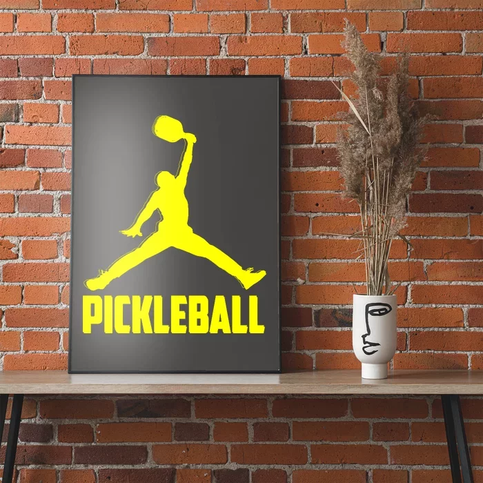 Yellow Pickleball Sports Logo Poster