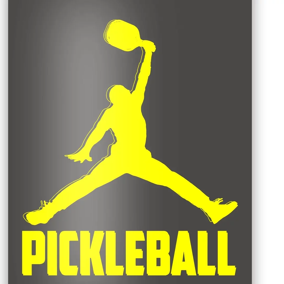 Yellow Pickleball Sports Logo Poster