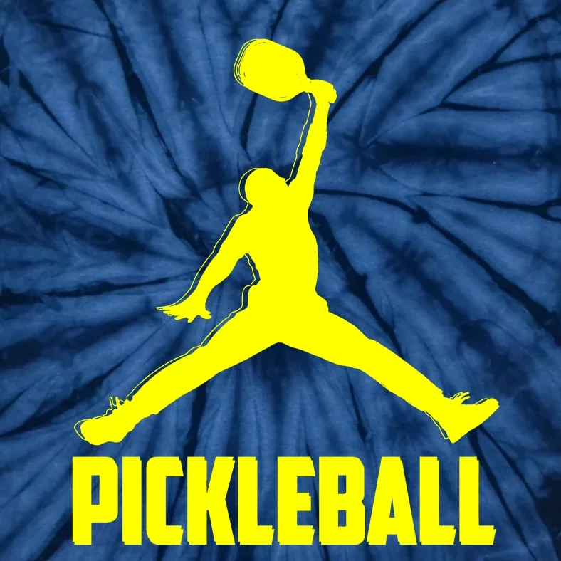 Yellow Pickleball Sports Logo Tie-Dye T-Shirt