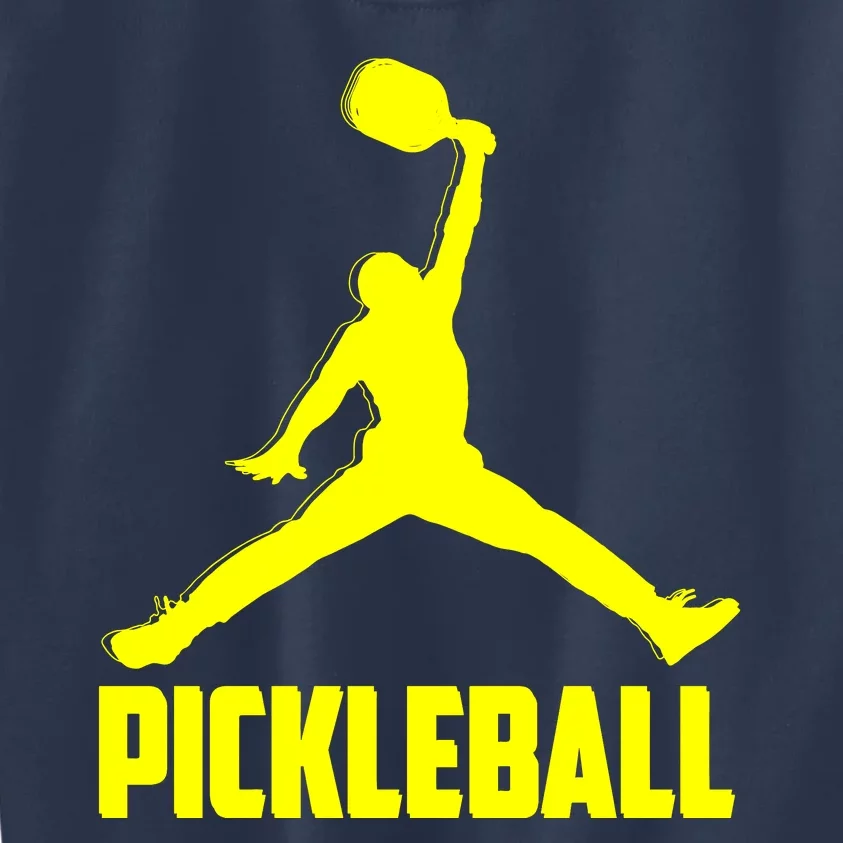 Yellow Pickleball Sports Logo Kids Sweatshirt