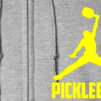 Yellow Pickleball Sports Logo Full Zip Hoodie