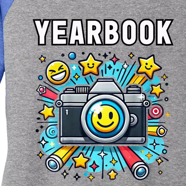 Yearbook Photographer Smile For Yearbook Women's Tri-Blend 3/4-Sleeve Raglan Shirt