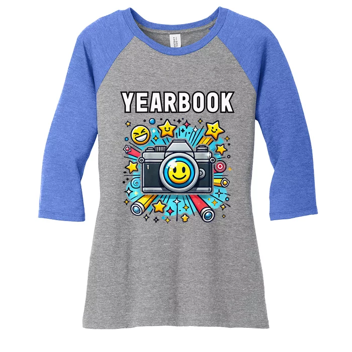 Yearbook Photographer Smile For Yearbook Women's Tri-Blend 3/4-Sleeve Raglan Shirt