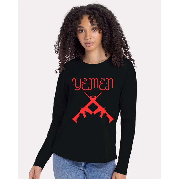 Yemen Pride Yemeni Womens Cotton Relaxed Long Sleeve T-Shirt