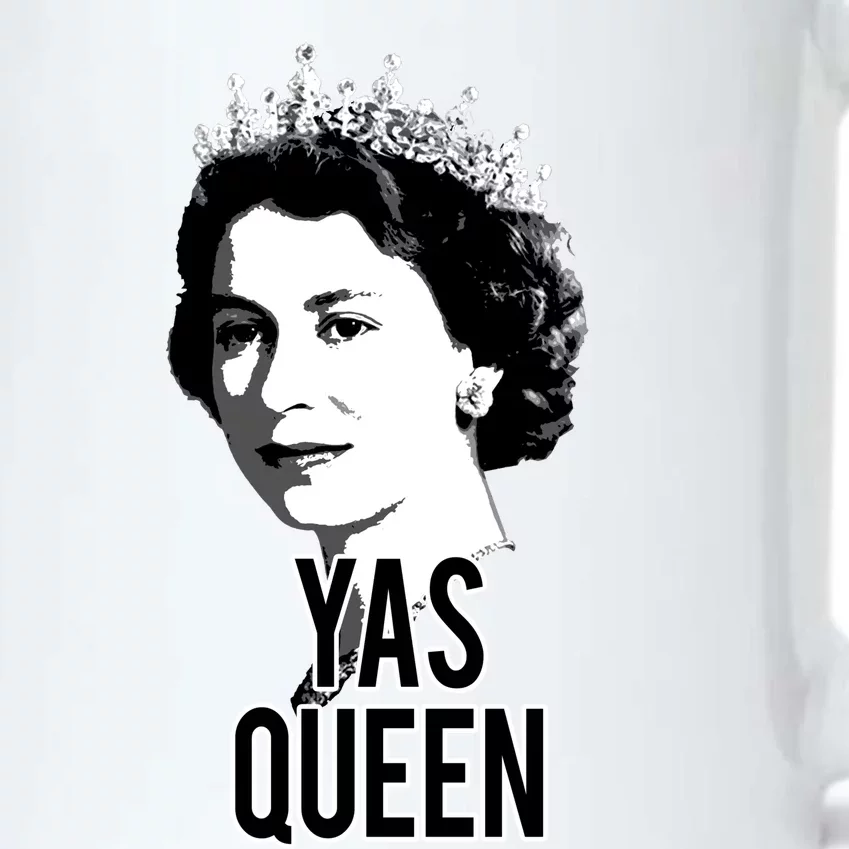 Yas Queen Elizabeth Ii England Meme Gift British Crown Black Color Changing Mug