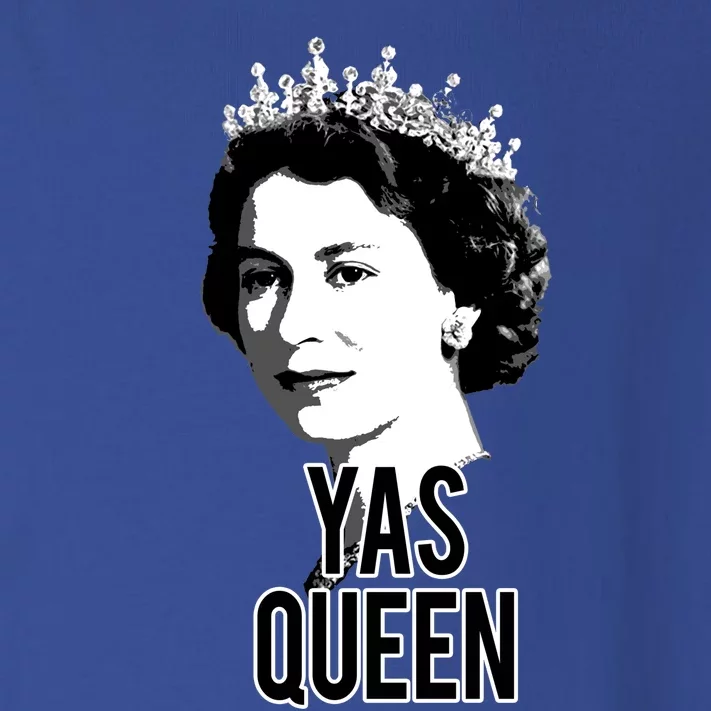 Yas Queen Elizabeth Ii England Meme Gift British Crown Toddler Long Sleeve Shirt