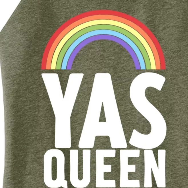 Yas Queen Funny Lgbt Drag Queen Gift Women’s Perfect Tri Rocker Tank