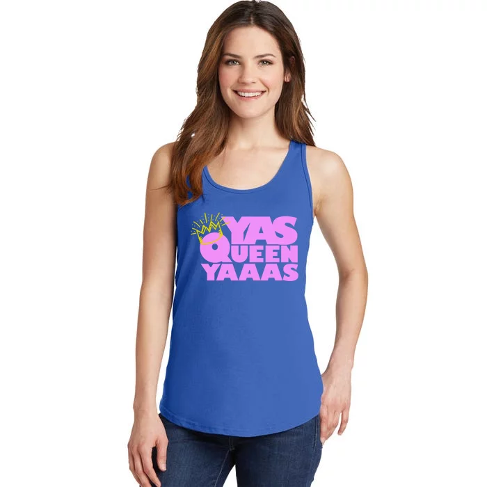 Yas Queen Gift With Crown Hip Lgbtq Gift Ladies Essential Tank