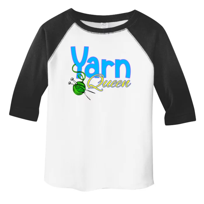 Yarn Queen Knitting Sewing Crocheting Lovers Grandma Mom Gift Toddler Fine Jersey T-Shirt