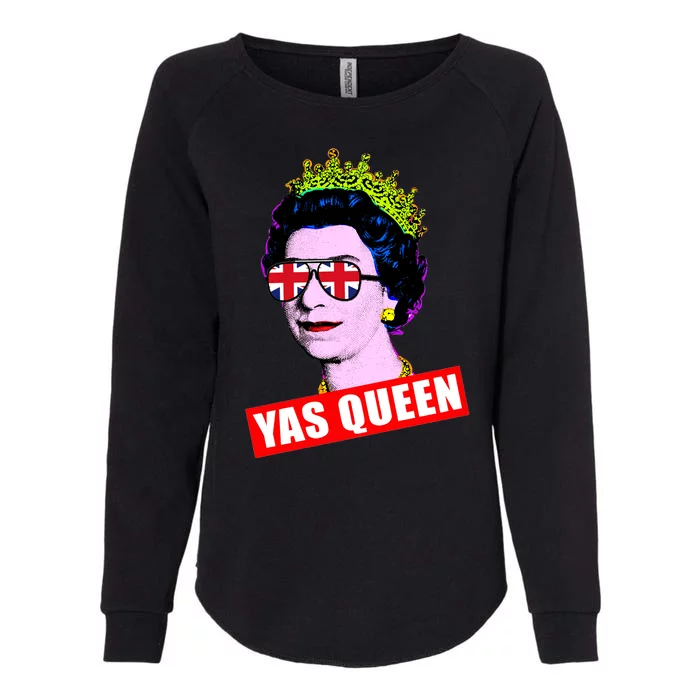 Yas Queen RIP Queen Elizabeth II Rest In Peace 1926 2022 Royal Family UK Flag Womens California Wash Sweatshirt