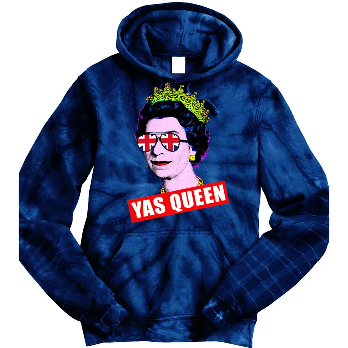 Yas Queen RIP Queen Elizabeth II Rest In Peace 1926 2022 Royal Family UK Flag Tie Dye Hoodie