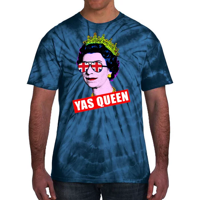 Yas Queen RIP Queen Elizabeth II Rest In Peace 1926 2022 Royal Family UK Flag Tie-Dye T-Shirt