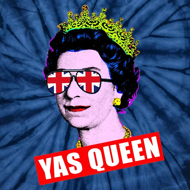 Yas Queen RIP Queen Elizabeth II Rest In Peace 1926 2022 Royal Family UK Flag Tie-Dye T-Shirt