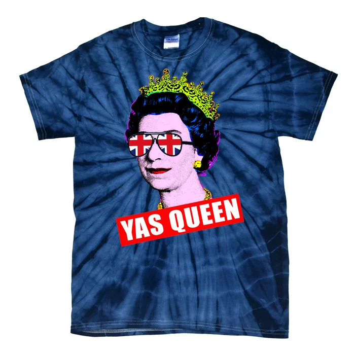 Yas Queen RIP Queen Elizabeth II Rest In Peace 1926 2022 Royal Family UK Flag Tie-Dye T-Shirt