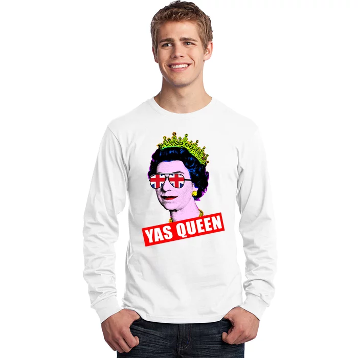 Yas Queen RIP Queen Elizabeth II Rest In Peace 1926 2022 Royal Family UK Flag Long Sleeve Shirt