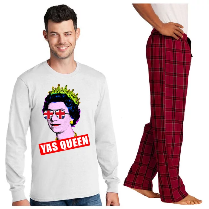 Yas Queen RIP Queen Elizabeth II Rest In Peace 1926 2022 Royal Family UK Flag Long Sleeve Pajama Set