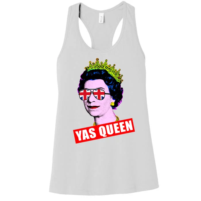 Yas Queen RIP Queen Elizabeth II Rest In Peace 1926 2022 Royal Family UK Flag Women's Racerback Tank