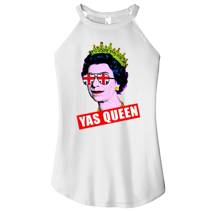 Yas Queen RIP Queen Elizabeth II Rest In Peace 1926 2022 Royal Family UK Flag Women’s Perfect Tri Rocker Tank