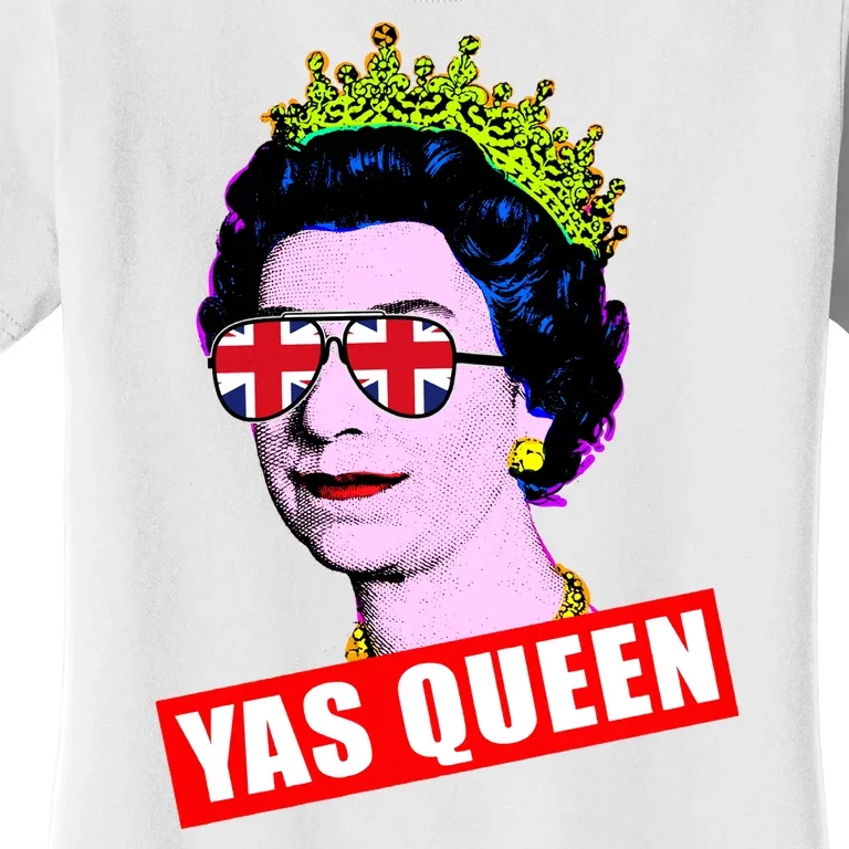 Yas Queen RIP Queen Elizabeth II Rest In Peace 1926 2022 Royal Family UK Flag Women's T-Shirt