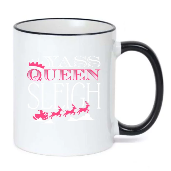 Yass Queen Sleigh Gift Black Color Changing Mug