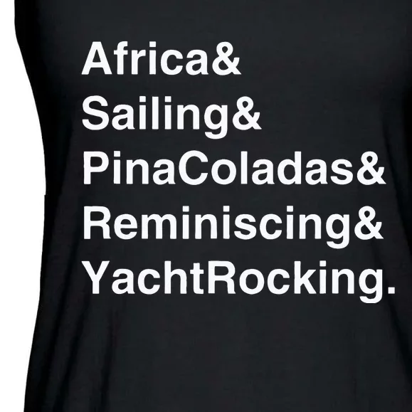 Yacht Rock Captain Sailing Pina Colada Ladies Essential Flowy Tank