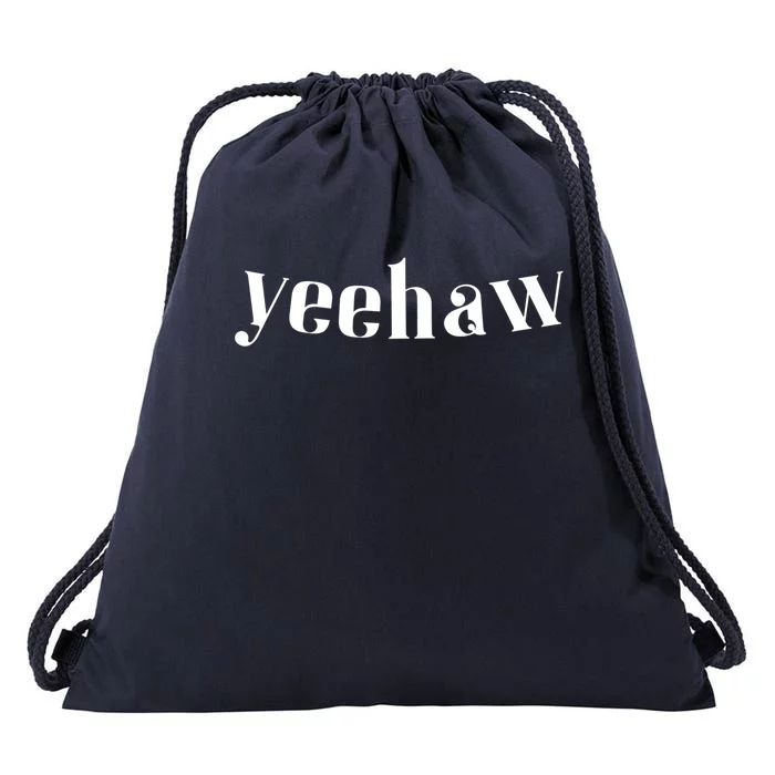 Yeehaw Rodeo Cow Western County Southern Horse Lover Gift Drawstring Bag