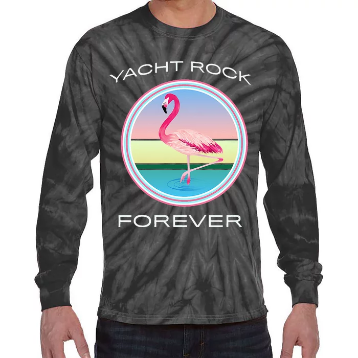 Yacht Rock Forever 80s Retro Style Tie-Dye Long Sleeve Shirt