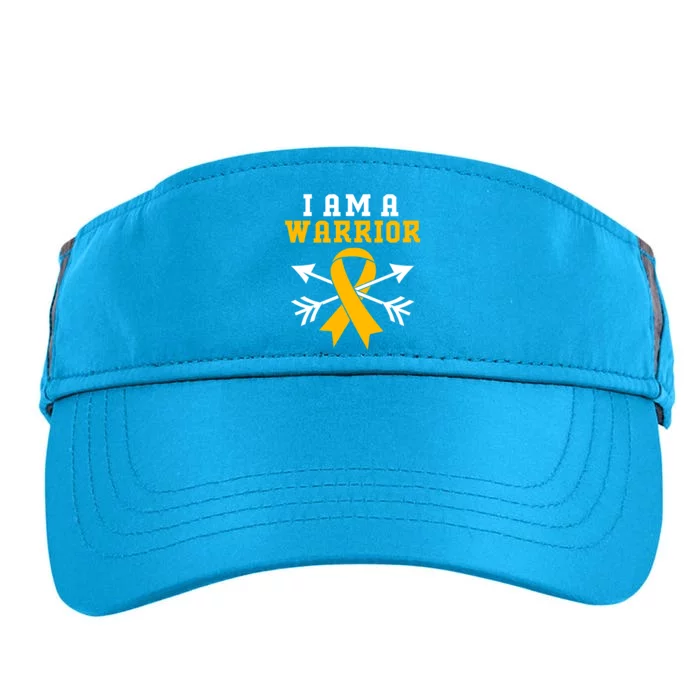 Yellow Ribbon Hood Cancer Warrior Great Gift Adult Drive Performance Visor