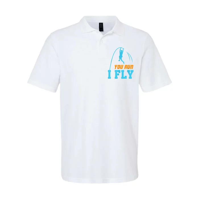 You Run I Fly Cool Pole Vault Polevault Jump Jumper Athlete Softstyle Adult Sport Polo