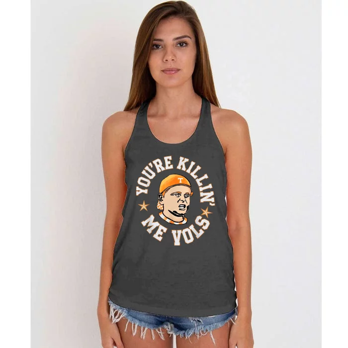 You Re Killing Me Vols Women's Knotted Racerback Tank