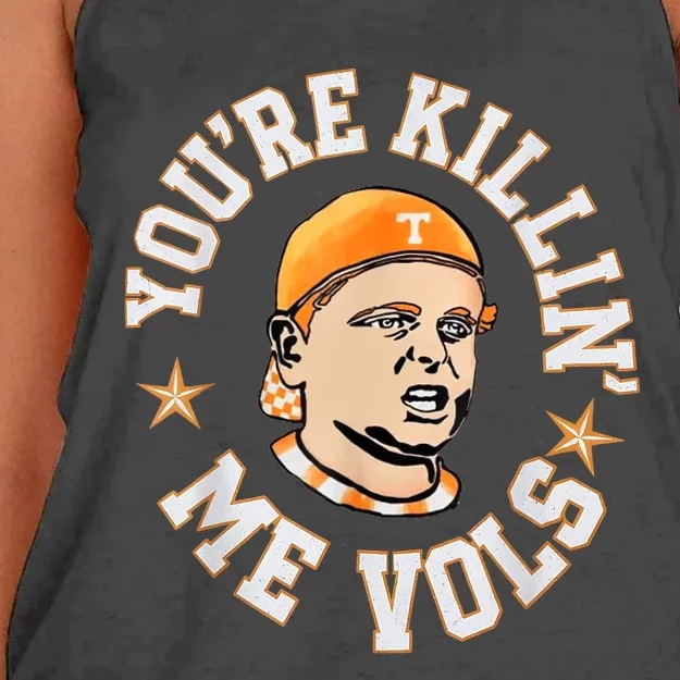 You Re Killing Me Vols Women's Knotted Racerback Tank