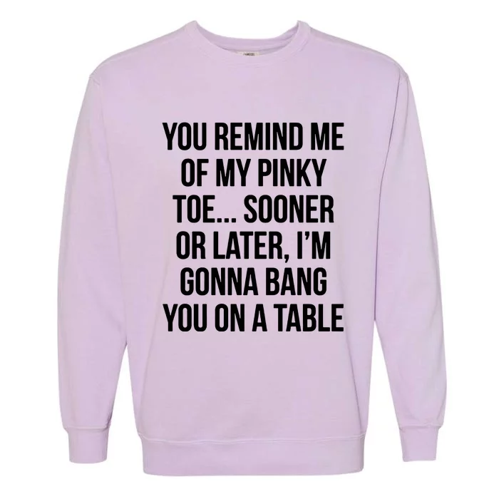 You Remind Me Of My Pinky Toe Garment-Dyed Sweatshirt