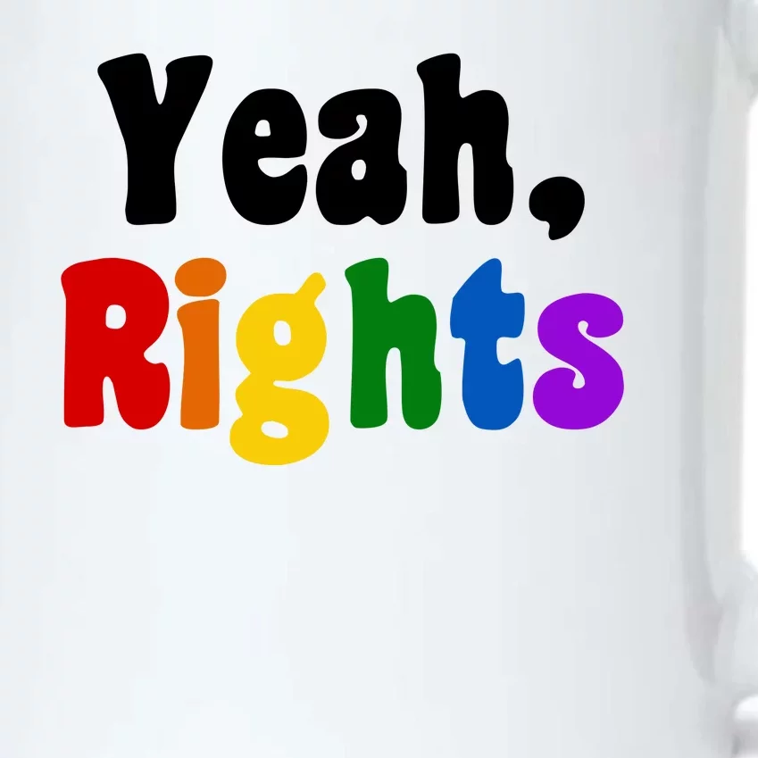 Yeah Rights Pride Equality Rainbow Black Color Changing Mug