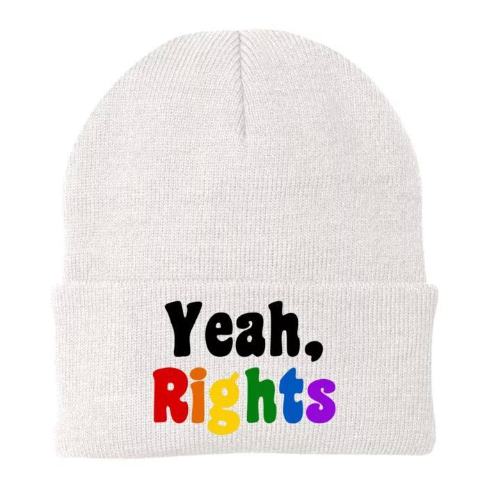 Yeah Rights Pride Equality Rainbow Knit Cap Winter Beanie