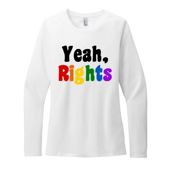 Yeah Rights Pride Equality Rainbow Womens CVC Long Sleeve Shirt