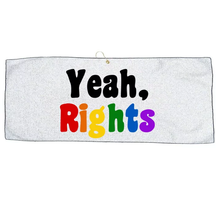 Yeah Rights Pride Equality Rainbow Large Microfiber Waffle Golf Towel