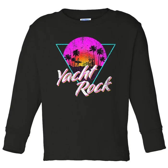 Yacht Rock Party Boat Drinking Beach Toddler Long Sleeve Shirt