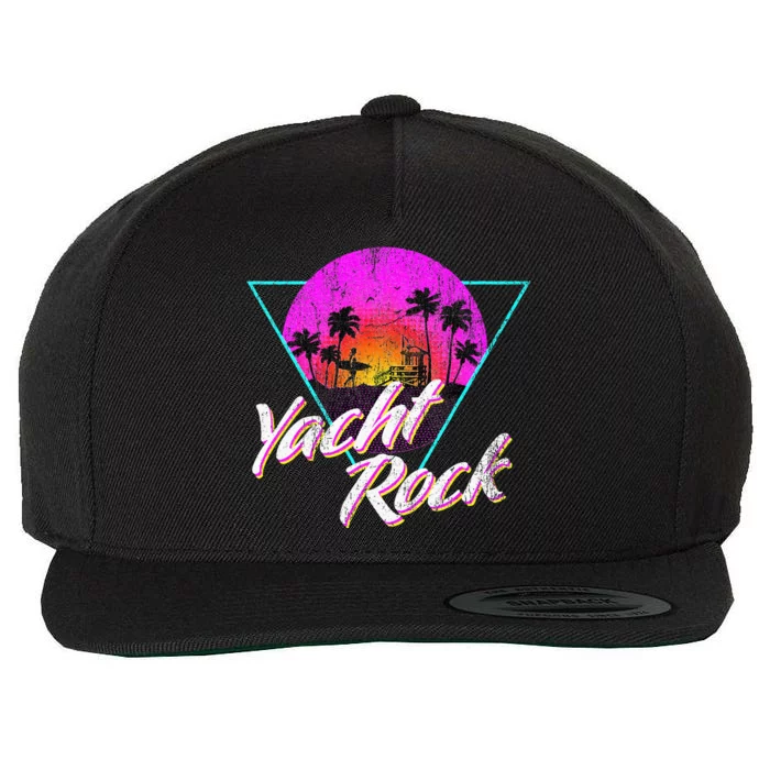 Yacht Rock Party Boat Drinking Beach Wool Snapback Cap