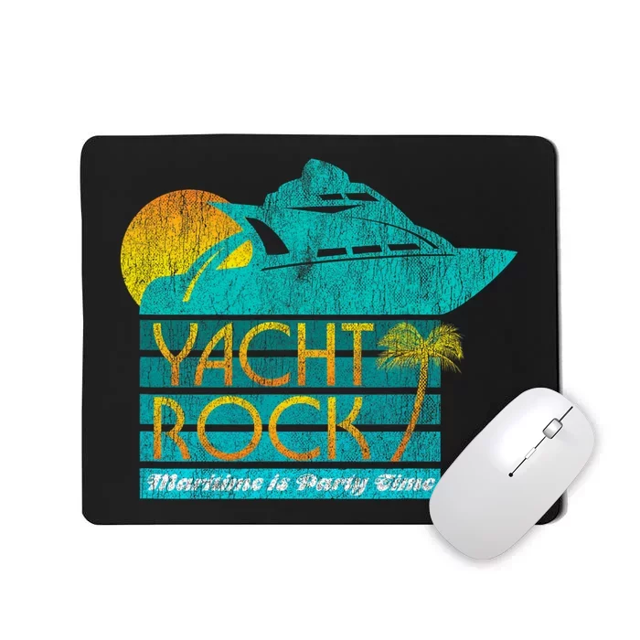 Yacht Rock Party Boat Drinking Maritime Mousepad