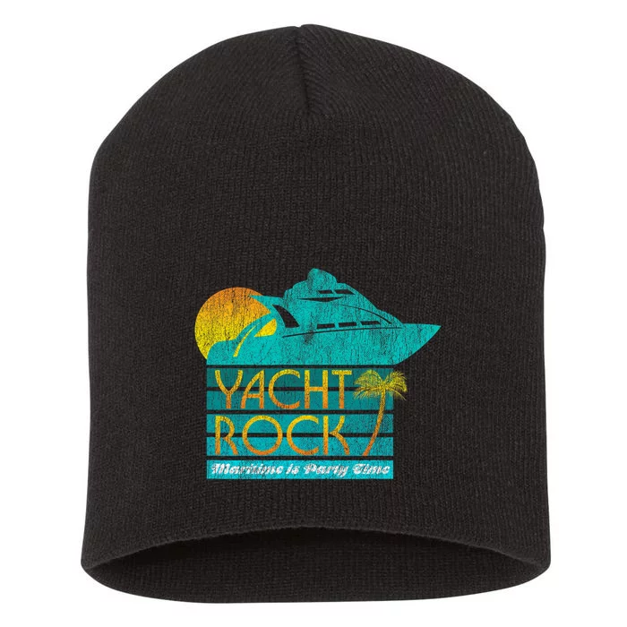 Yacht Rock Party Boat Drinking Maritime Short Acrylic Beanie