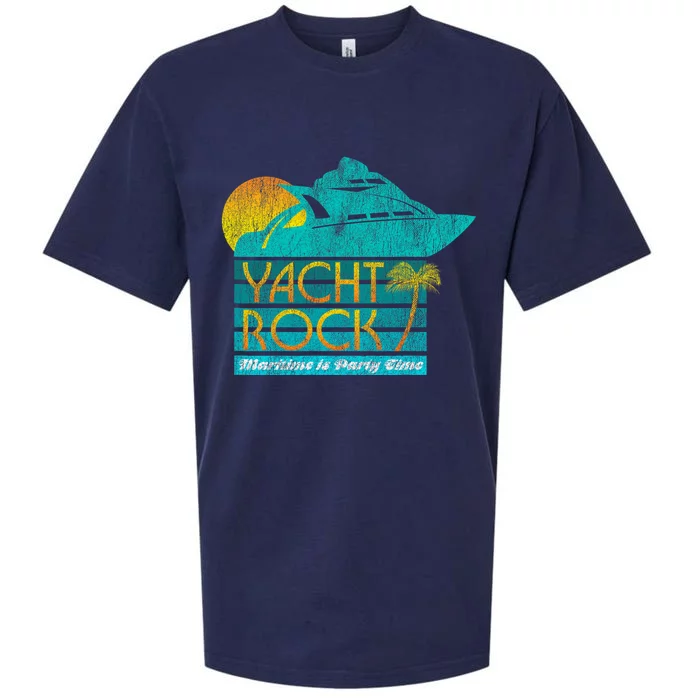 Yacht Rock Party Boat Drinking Maritime Sueded Cloud Jersey T-Shirt